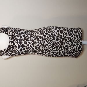 Jones New York Signature Animal Print Sleeveless Stretch Dress